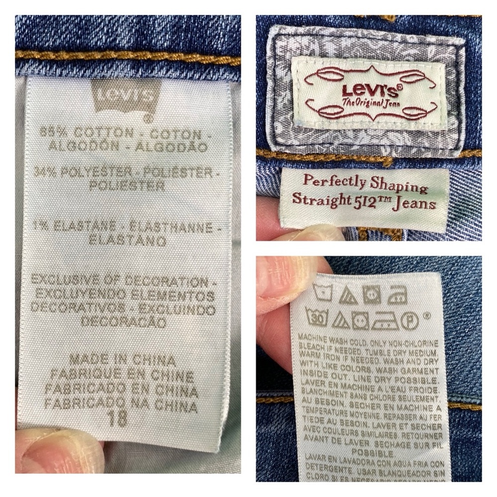 Levi’s 512 Perfectly Shaping Casual Straight Leg Denim Jeans - Picture 16 of 16